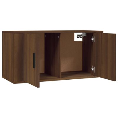 vidaXL Muebles para TV de pared 3 uds roble marrón 80x34,5x40 cm