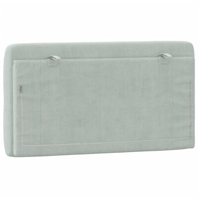 vidaXL Cabecero de cama acolchado terciopelo gris claro 100 cm