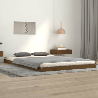 vidaXL Estructura cama sin colchón madera pino marrón miel 120x200 cm