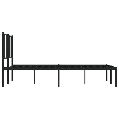 vidaXL Estructura cama sin colchón con cabecero metal negro 140x190 cm