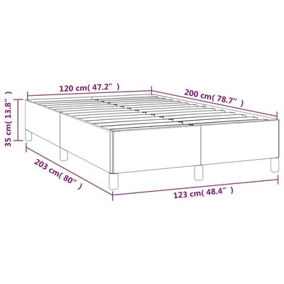 vidaXL Estructura de cama sin colchón terciopelo negro 120x200 cm