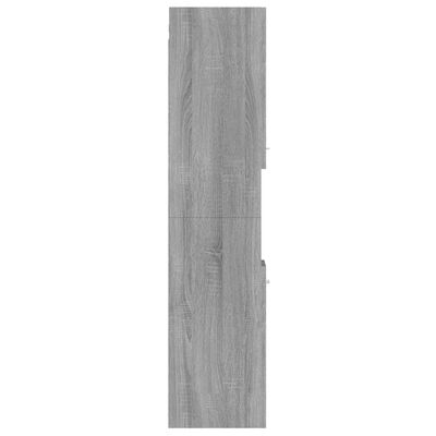 vidaXL Armario de baño madera contrachapada gris Sonoma 30x30x130 cm