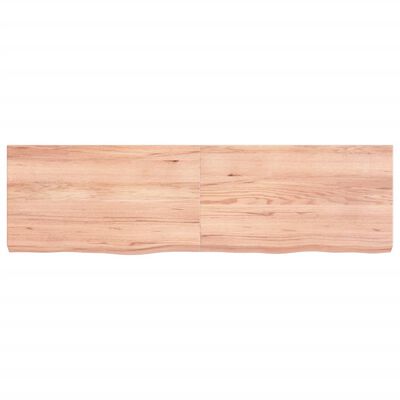 vidaXL Estante pared madera roble tratada marrón claro 140x40x(2-6) cm