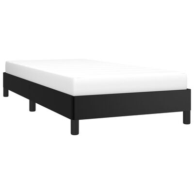 vidaXL Estructura de cama sin colchón cuero sintético negro 100x200 cm