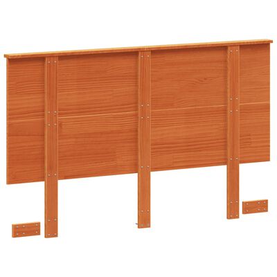 vidaXL Cabecero de cama madera maciza de pino marrón cera 135 cm