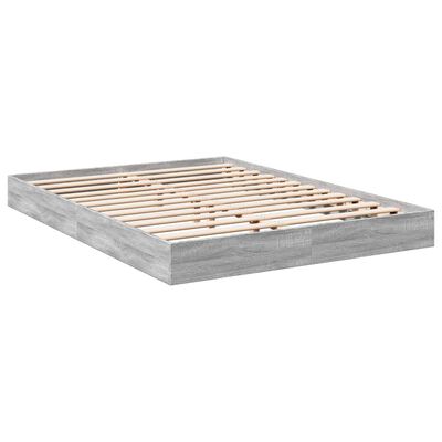 vidaXL Estructura de cama madera de ingeniería gris Sonoma 120x200 cm