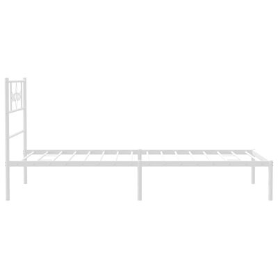 vidaXL Estructura cama sin colchón con cabecero metal blanco 100x190cm