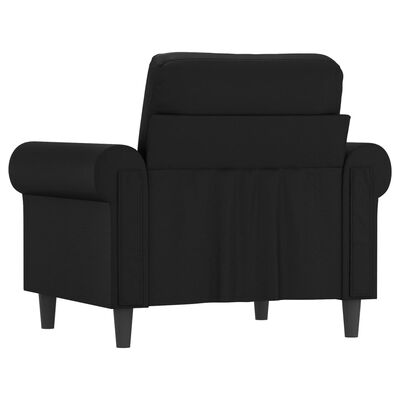 vidaXL Sillón cuero sintético negro 60 cm