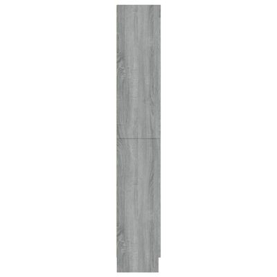 vidaXL Vitrina de madera contrachapada gris sonoma 82,5x30,5x185,5 cm