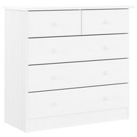 vidaXL Cómoda cajonera ALTA madera maciza pino blanco 77x35x73 cm