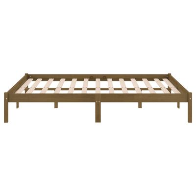 vidaXL Estructura de cama madera maciza de pino marrón miel 200x200 cm