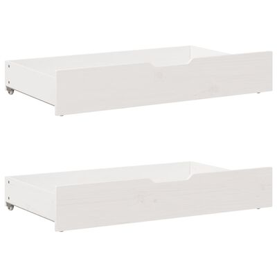 vidaXL Sofá cama nido con cajones madera maciza pino blanca 80x200 cm