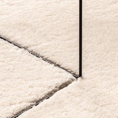 vidaXL Alfombra de pelo corto suave lavable HUARTE beige 100x200 cm