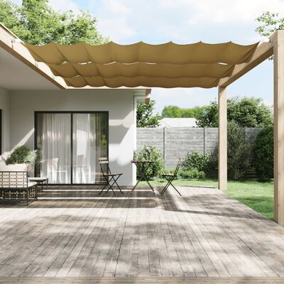 vidaXL Toldo vertical beige 140x800 cm tela oxford