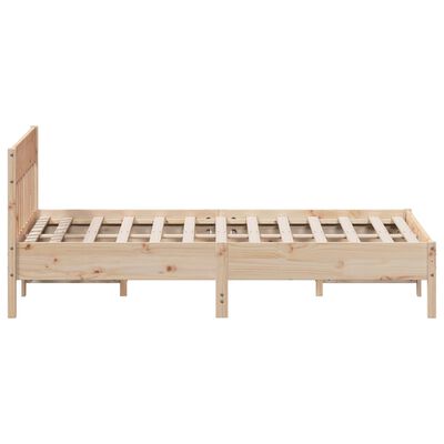 vidaXL Estructura de cama sin colchón madera de pino blanco 150x200 cm