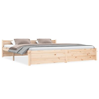 vidaXL Estructura de cama madera maciza 180x200 cm