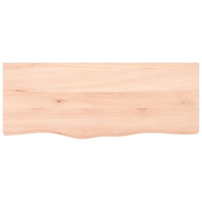 vidaXL Tablero de mesa madera maciza roble sin tratar 100x40x(2-4) cm