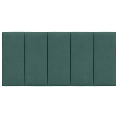 vidaXL Cabecero de cama acolchado terciopelo verde oscuro 100 cm