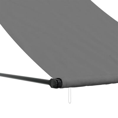 vidaXL Toldo retráctil de tela y acero gris antracita 100x150 cm