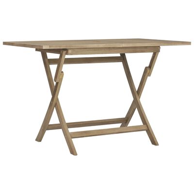 vidaXL Juego de comedor de jardín 7 piezas madera maciza de teca gris