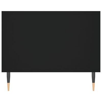 vidaXL Mesa de centro madera contrachapada negro 102x50x40 cm