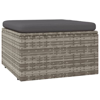 vidaXL Set de muebles de jardín 9 pzas y cojines ratán sintético gris