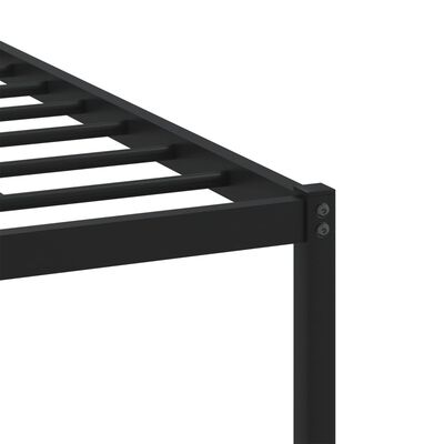 vidaXL Cama con cabecero y pie de cama metal marrón roble 90x190 cm