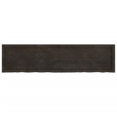 vidaXL Estante pared madera roble tratada marrón oscuro 160x40x(2-6)cm