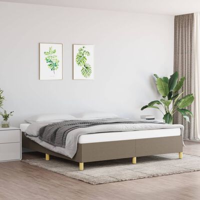 vidaXL Cama sin colchón tela gris taupe 160x200 cm