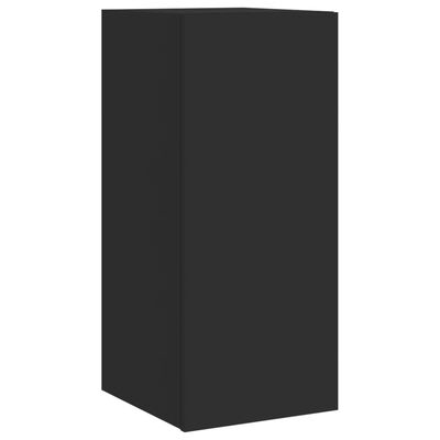 vidaXL Mueble de TV de pared con luces LED negro 30,5x35x70 cm