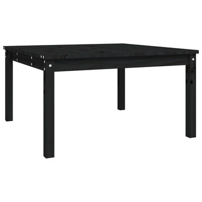 vidaXL Mesa de jardín madera maciza pino negro 82,5x82,5x45 cm