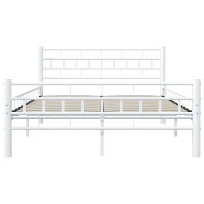 vidaXL Estructura de cama sin colchón metal blanco 140x200 cm