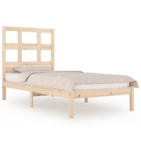 vidaXL Estructura de cama madera maciza de pino 90x190 cm