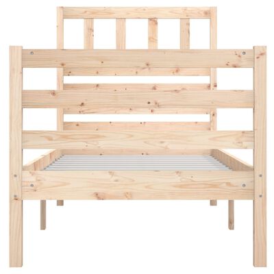 vidaXL Estructura de cama madera maciza 100x200 cm