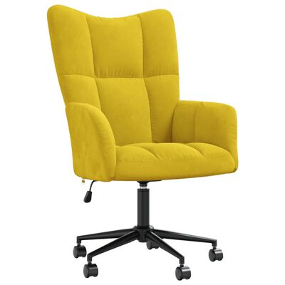 vidaXL Sillón de relax de terciopelo amarillo mostaza