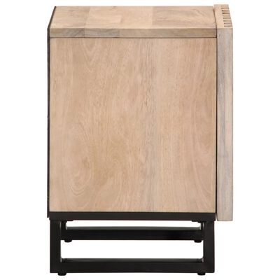 vidaXL Mesitas de noche 2 uds madera de mango blanqueado 40x34x46 cm