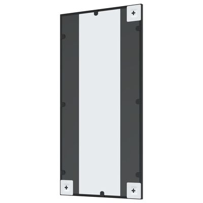 vidaXL Espejo de pared rectangular de hierro negro 40x80 cm