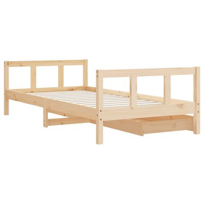 vidaXL Estructura de cama infantil con cajones madera pino 90x190 cm