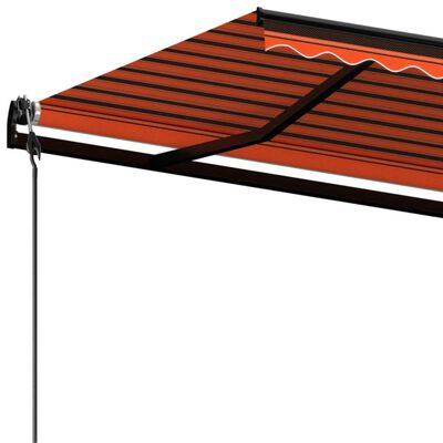 vidaXL Toldo automático retráctil naranja y marrón 600x350 cm