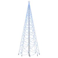 vidaXL Árbol de Navidad con poste de metal 1400 LEDs azul 5 m