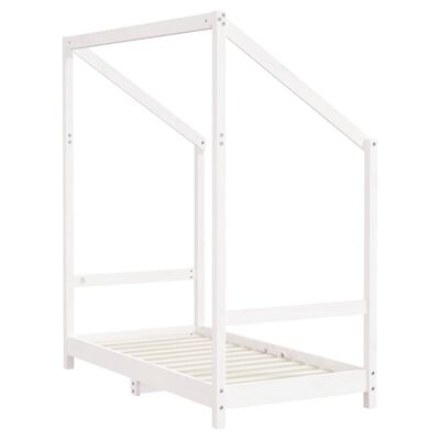 vidaXL Estructura de cama para niños madera de pino blanco 2x(70x140)