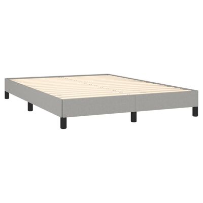 vidaXL Cama sin colchón tela gris claro 140x190 cm