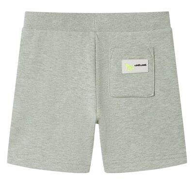 Pantalones cortos infantiles con cordón caqui claro mélange 92