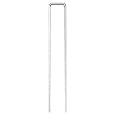 vidaXL Clavijas de tierra forma U 25 uds acero galvanizado 20x3,5 cm