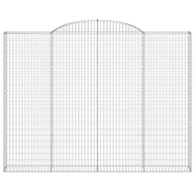 vidaXL Cestas de gaviones 5 uds forma de arco hierro 300x30x220/240 cm