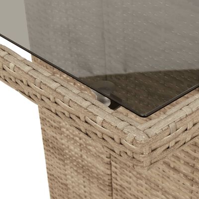 vidaXL Set comedor de jardín 9 pzas con cojines ratán sintético beige