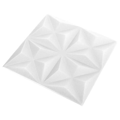 vidaXL Paneles de pared 3D 48 unidades blanco origami 12 m² 50x50 cm