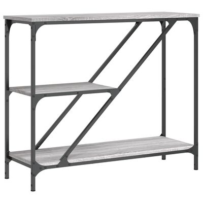 vidaXL Mesa consola madera de ingeniería gris Sonoma 88,5x30x75 cm