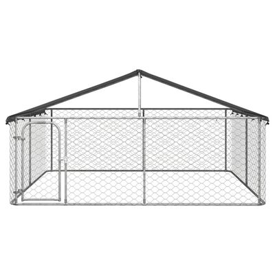 vidaXL Perrera de exterior con tejado 300x300x150 cm