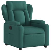 vidaXL Sillón reclinable de tela verde oscuro